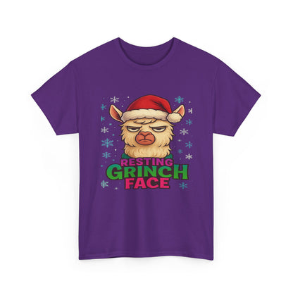 Grumpy Llama Face Christmas Tee