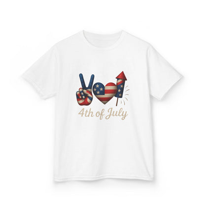 4th of July Peace Sign Kids Tee