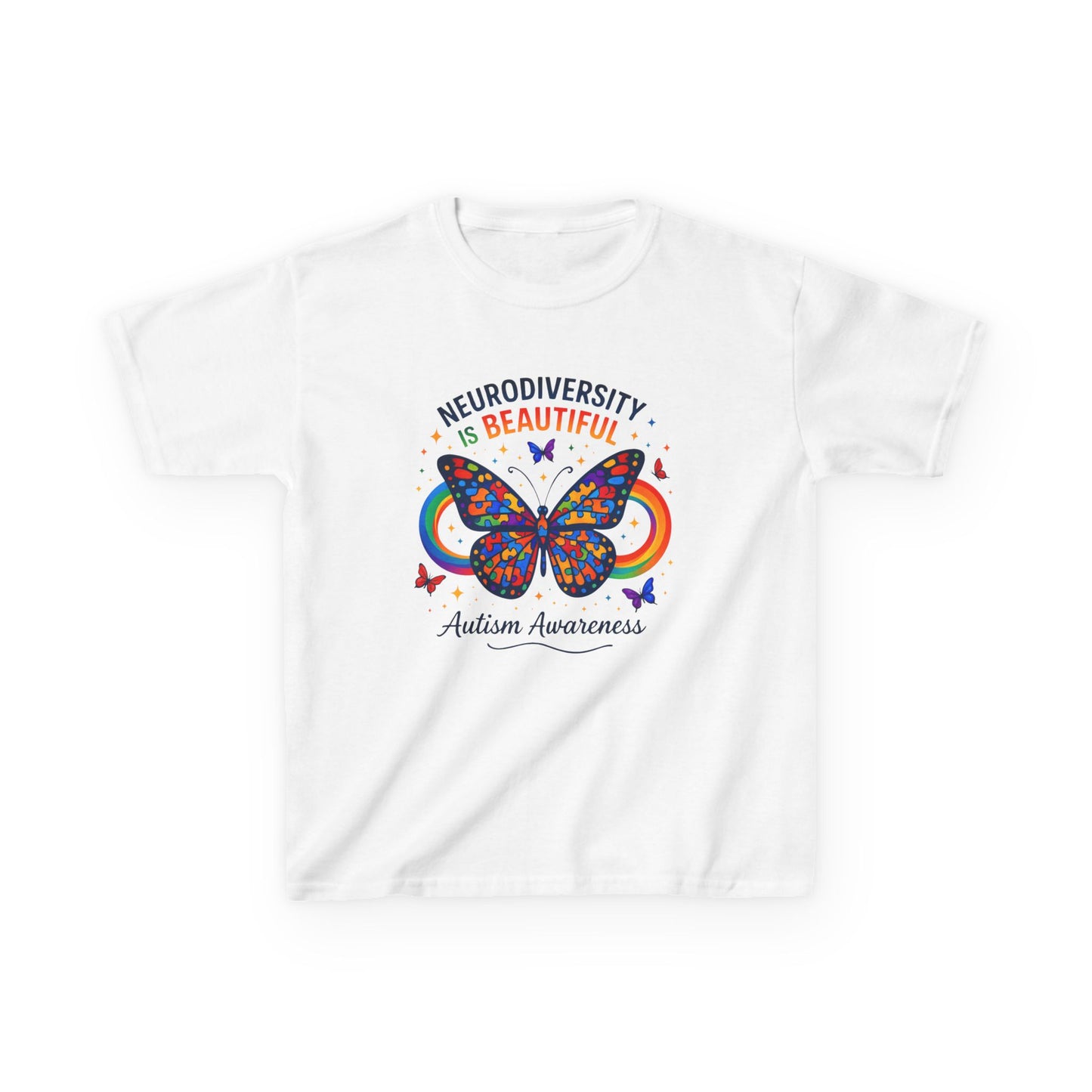 Neurodiversity Butterfly Kids Tee - Autism Awareness