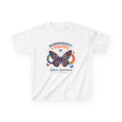 Neurodiversity Butterfly Kids Tee - Autism Awareness