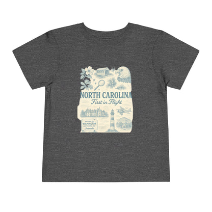 Toddler Tee - NC Landmarks Vintage First in Flight Design