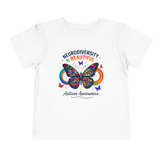 Toddler Tee Neurodiversity Is Beautiful Butterfly Design
