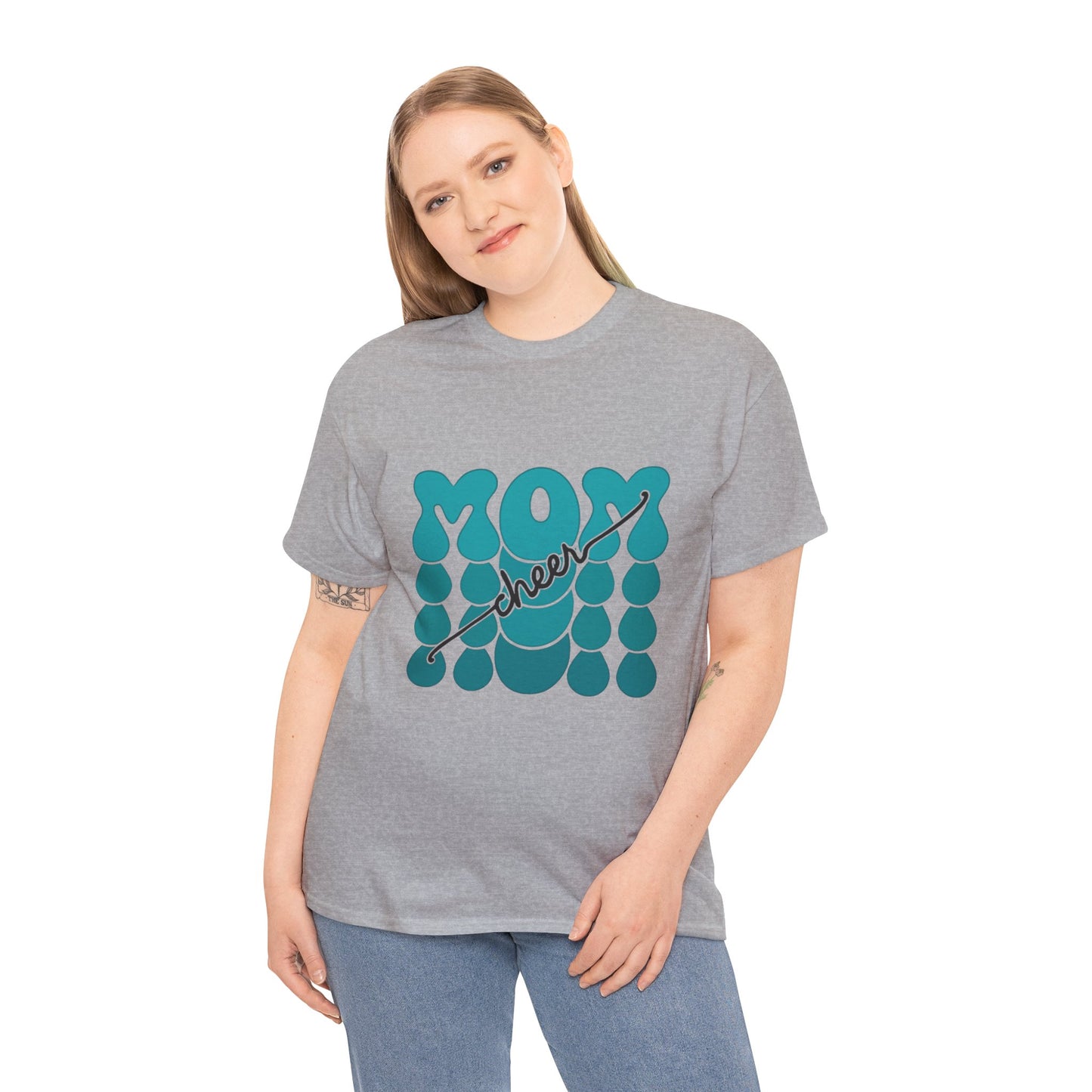 MOM Cheer – Turquoise Spirit Tee