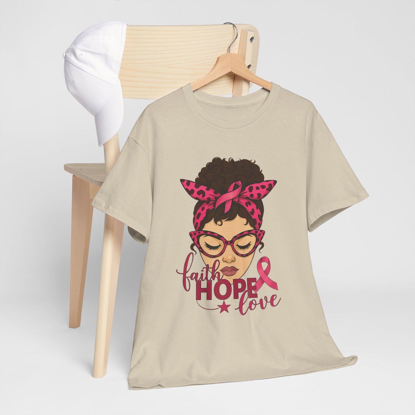 Hope, Faith, Love: Breast Cancer Awareness Tee