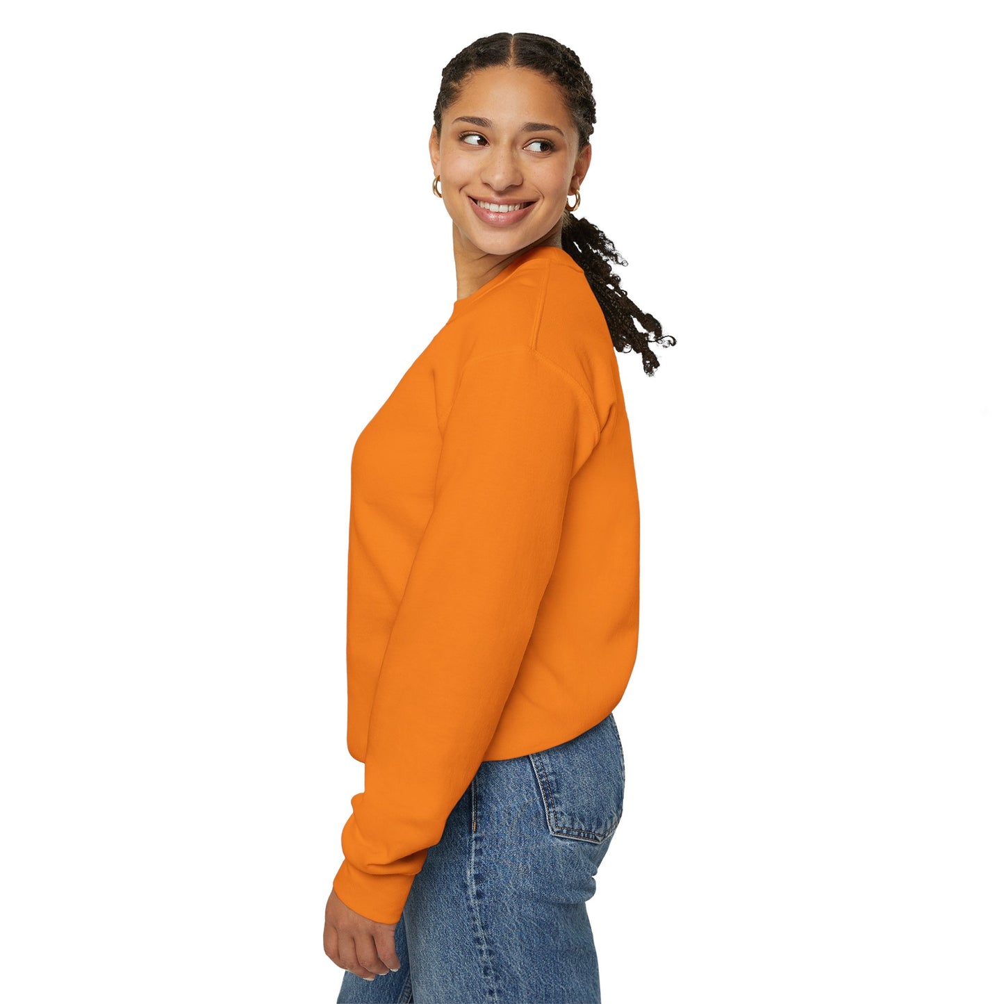 Halloween Cow Calf in Pumpkin Crewneck Sweatshirt