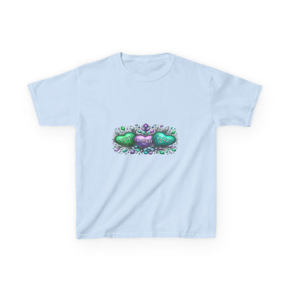 Live Laugh Love Dinosaur Heart Kids Christmas Tee
