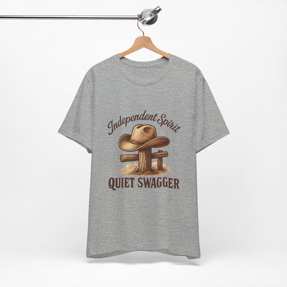 Quiet Swagger Cowboy Tee — Independent Spirit Western T-Shirt
