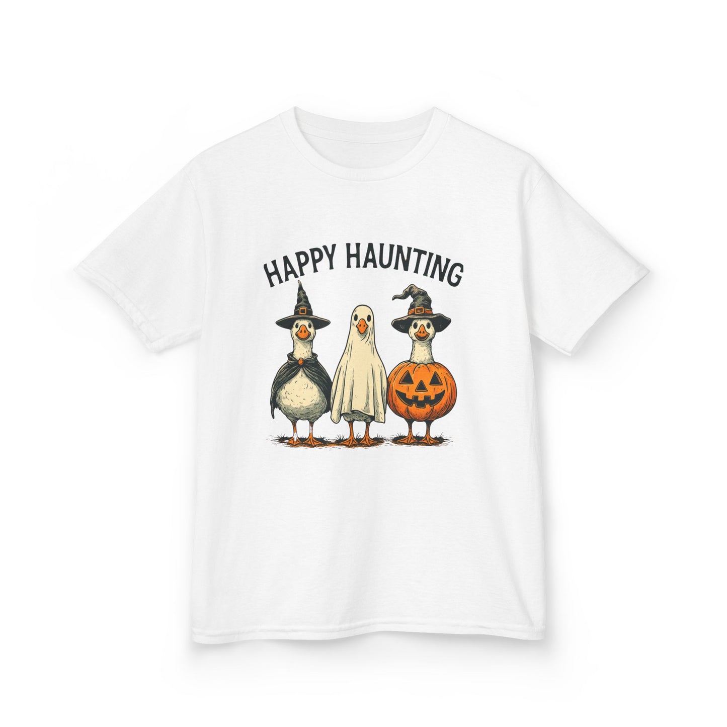 Happy Haunting Goose Halloween Kids Tee