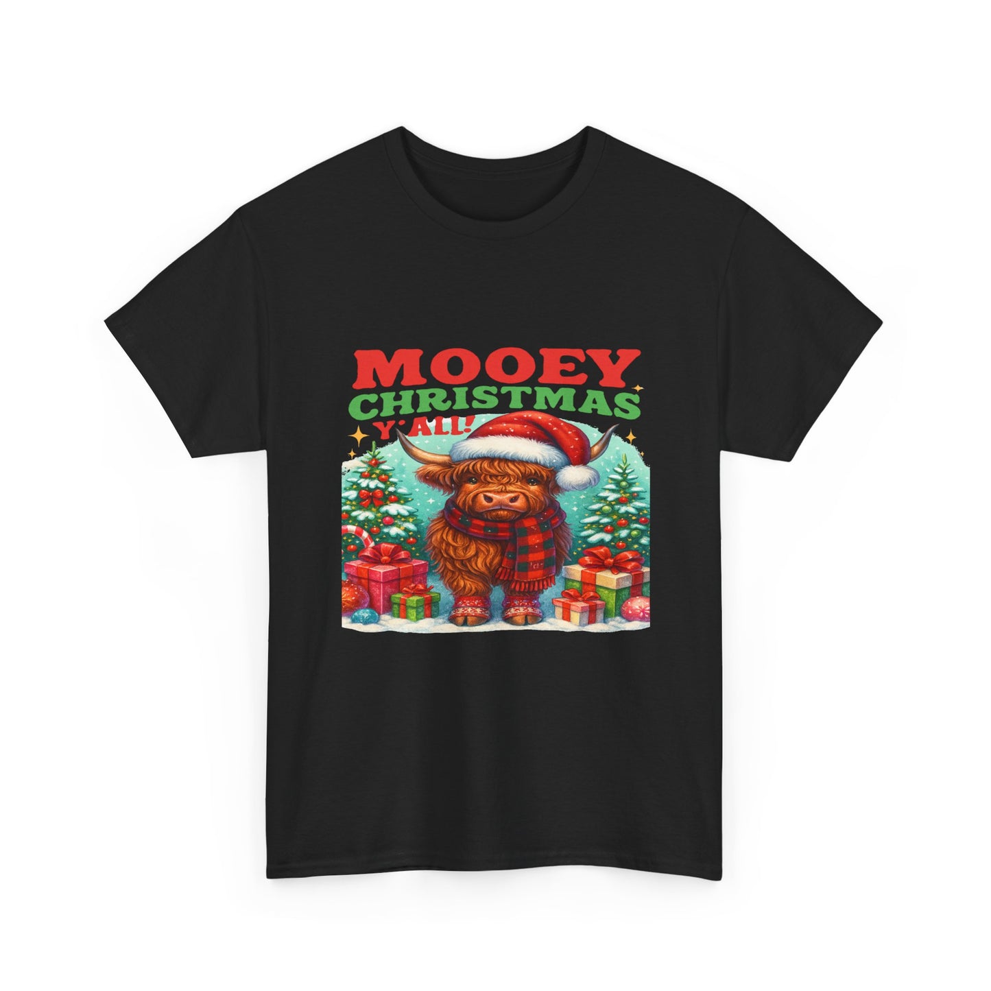 Christmas Highland Cow Tee