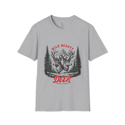 Wild Beauty Deer T-Shirt, Nature Lover Tee, Wildlife Gift, Unisex Tee, Rustic Home Décor