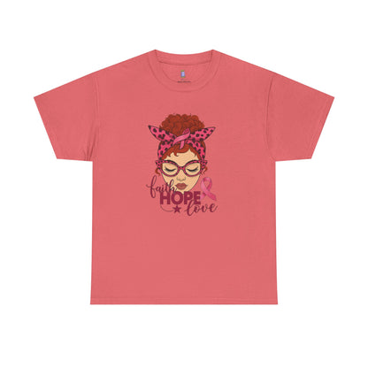 Empowering Cancer Awareness Tee, Hope Love Pink Ribbon Shirt, Inspirational Unisex Tee, Gifts for Breast Cancer Awareness, Supportive [...]