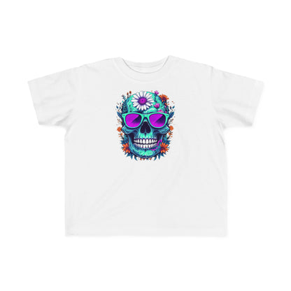Colorful Skull Toddler Tee – Fun Kids T‑Shirt for Summer, Halloween & Vacation
