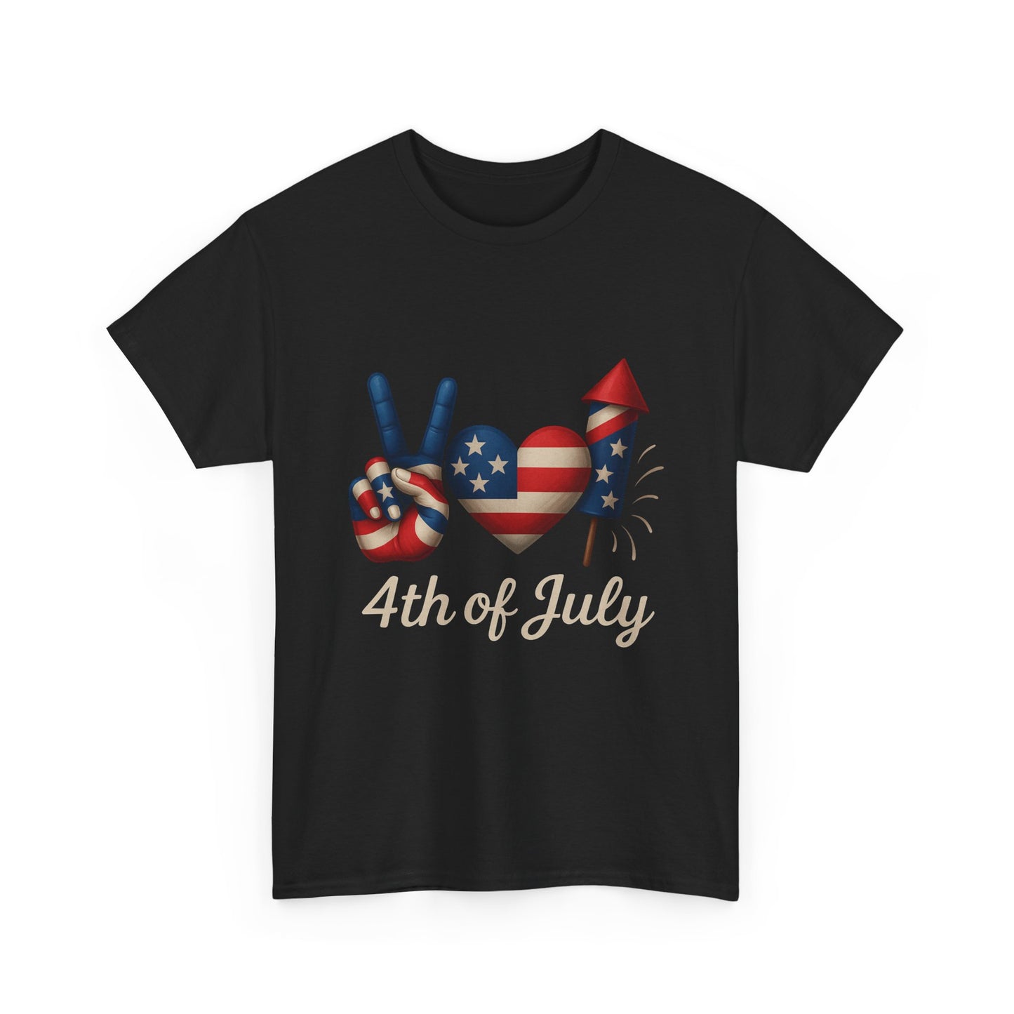 Peace Love Fireworks Tee – Patriotic 4th of July Shirt