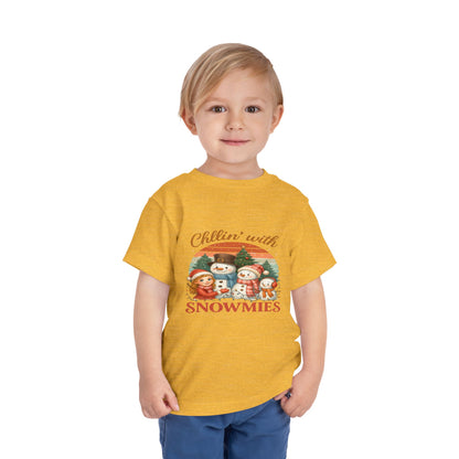 Chillin' With Snowmies Toddler Christmas Tee