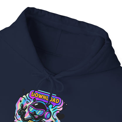 Psychedelic Alien Skate Hoodie — "Down Lord" Neon Graphic Pullover
