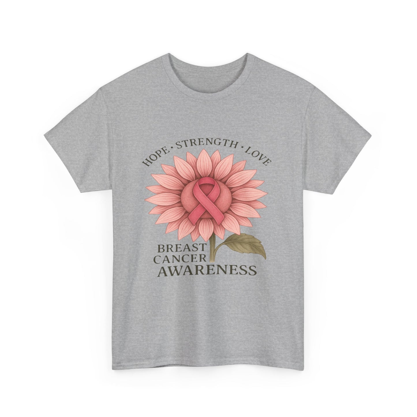 Hope Flower Breast Cancer Awareness Tee
