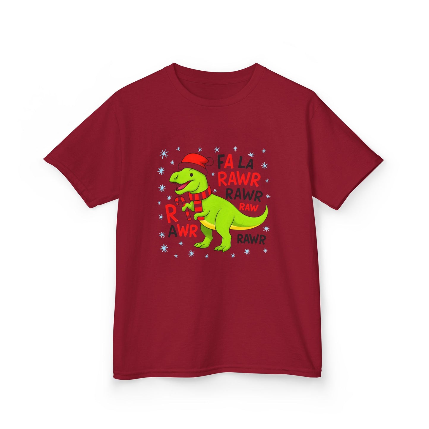 Holiday Dinosaur Kids Tee, Christmas Shirt, Fun Dinosaur T-Shirt, Kids Party Outfit, Cute Graphic Tee, Gift for Kids