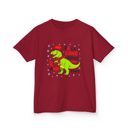Holiday Dinosaur Kids Tee, Christmas Shirt, Fun Dinosaur T-Shirt, Kids Party Outfit, Cute Graphic Tee, Gift for Kids