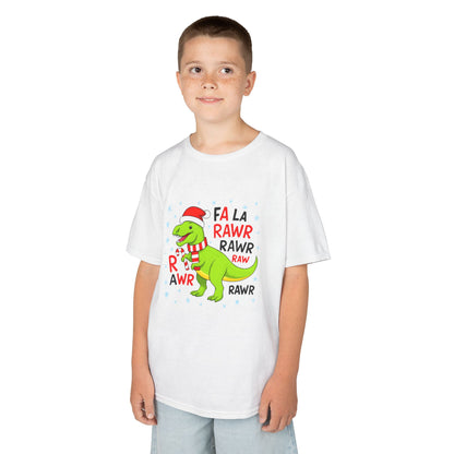 Holiday Dinosaur Kids Tee, Christmas Shirt, Fun Dinosaur T-Shirt, Kids Party Outfit, Cute Graphic Tee, Gift for Kids