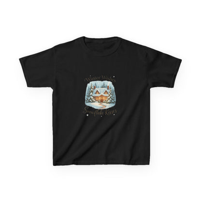Winter Wishes Dinosaur Tee - Cozy Cottage & Snow