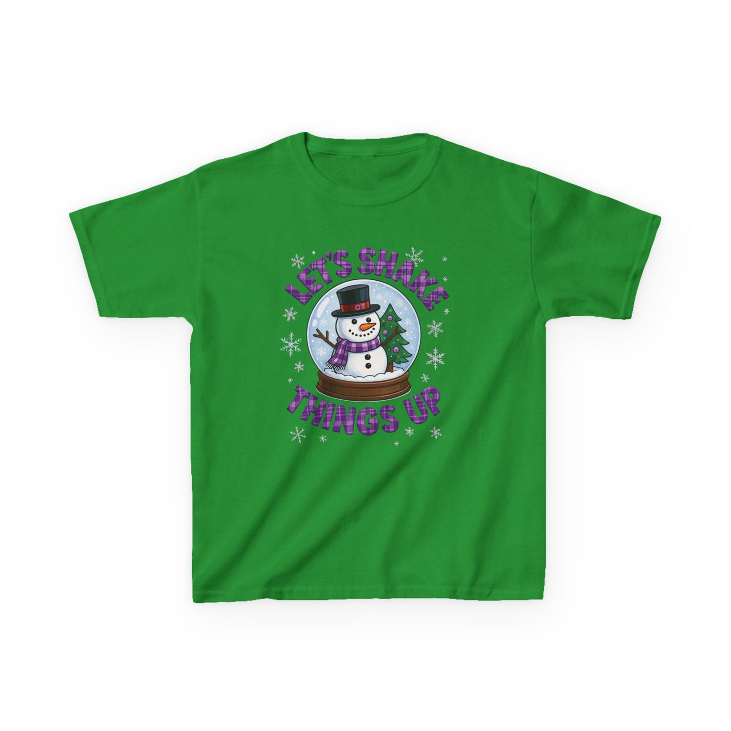 OT Snowman Snow Globe Kids Christmas Tee