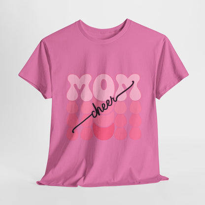 MOM Cheer – Pink Bubble Letter Spirit Tee