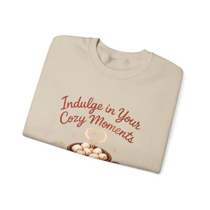 Cozy Hot Cocoa Crewneck Sweatshirt — "Indulge in Your Cozy Moments"