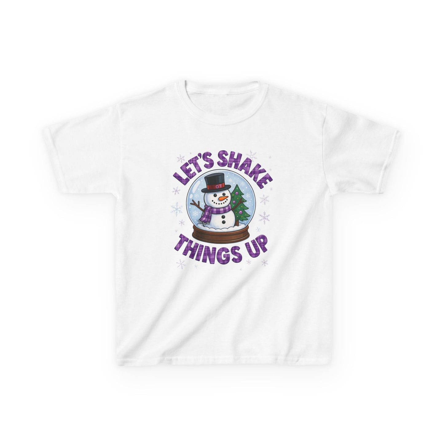 OT Snowman Snow Globe Kids Christmas Tee