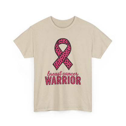 Pink Leopard Ribbon Breast Cancer Awareness Tee
