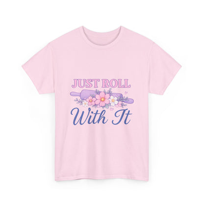 Floral Tee 'Just Roll With It'