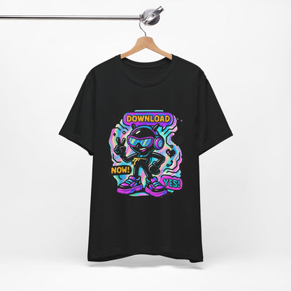 Download Now! Retro Gamer Alien T-Shirt — Neon Vaporwave Gaming Tee