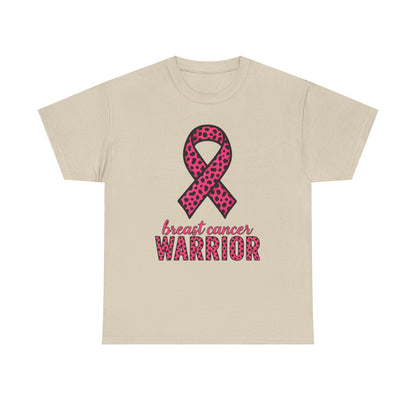 Pink Leopard Ribbon Breast Cancer Awareness Tee