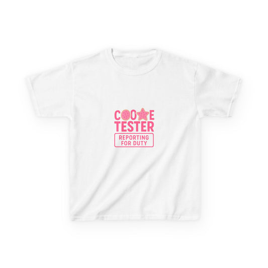 Cookie Tester Dino Christmas Tee - Kids Holiday Shirt