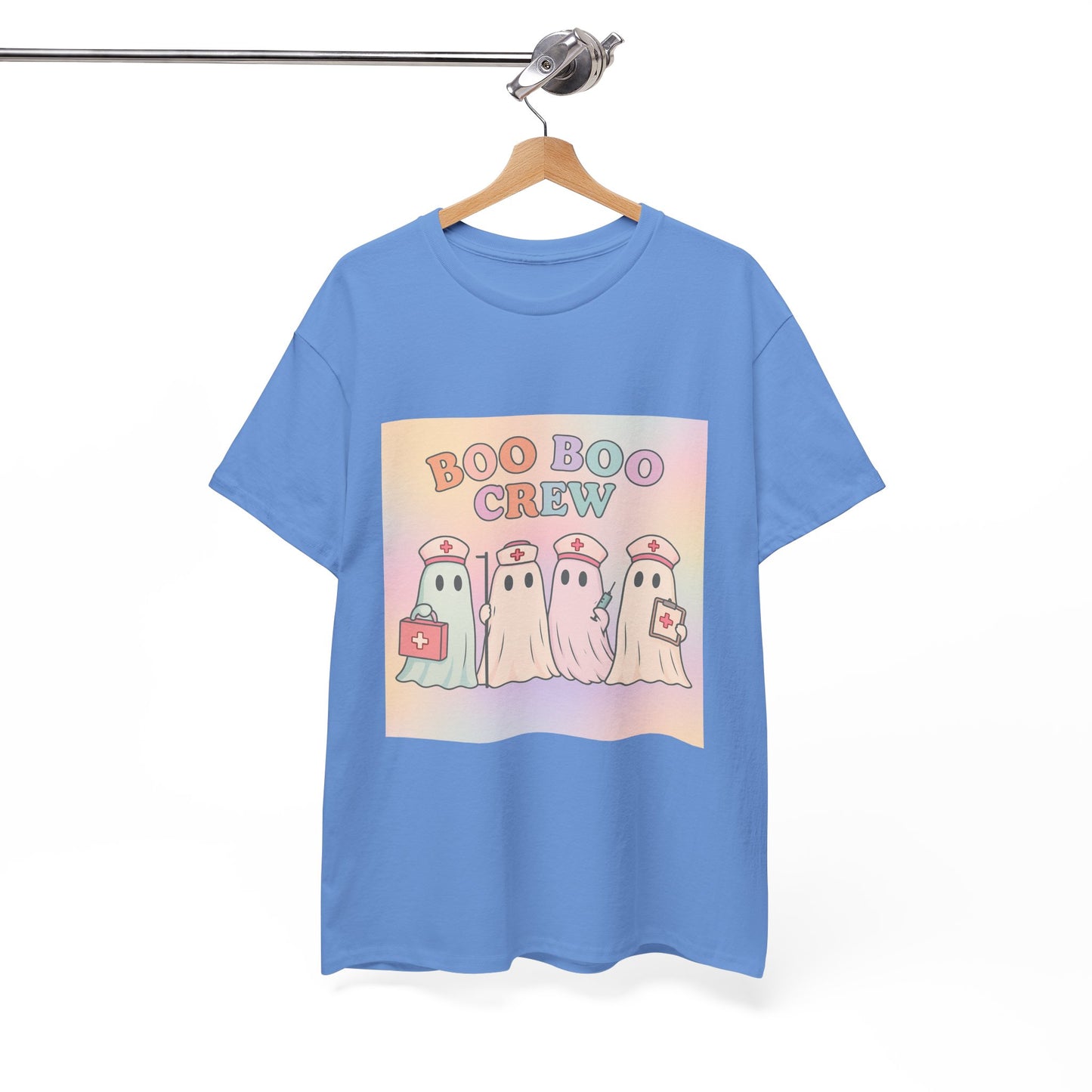 Boo Boo Crew Nurse Ghost T-Shirt – Cute Pastel Halloween Medical Tee