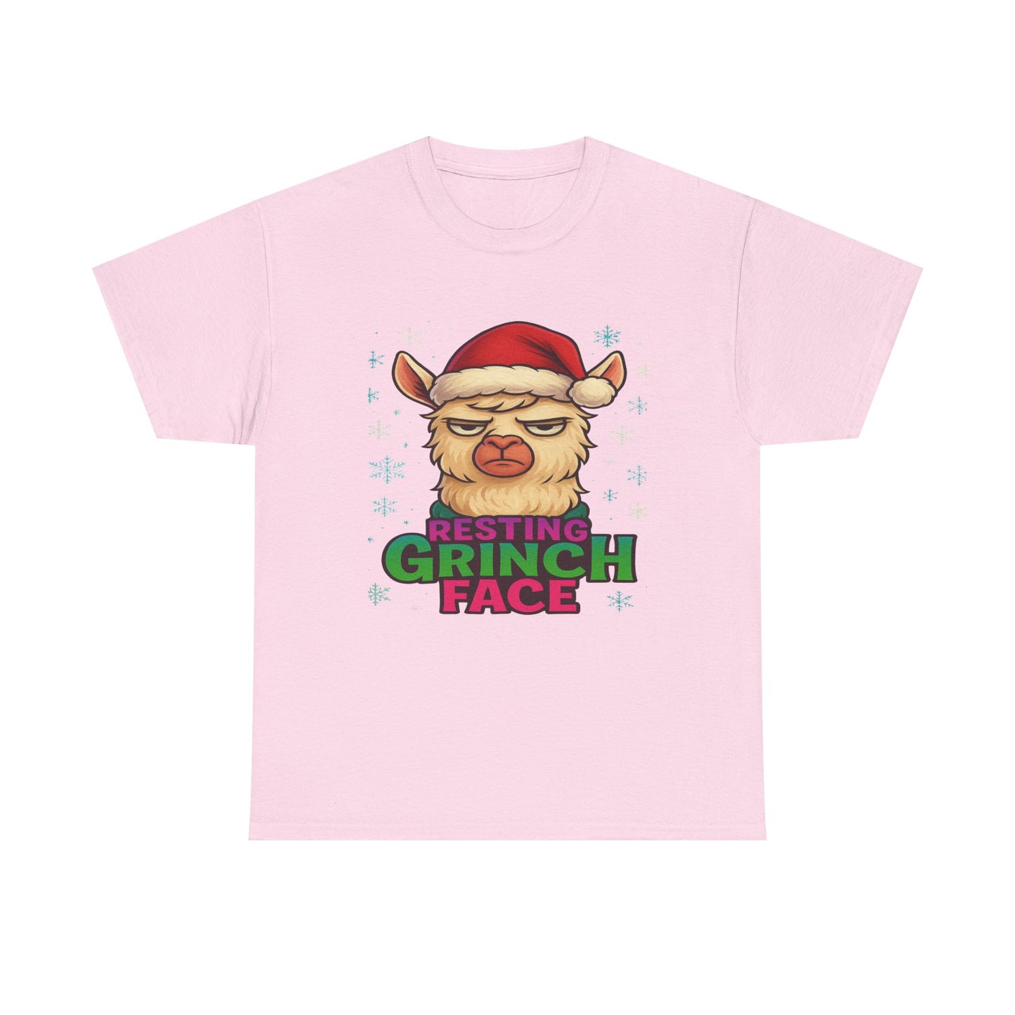 Grumpy Llama Face Christmas Tee