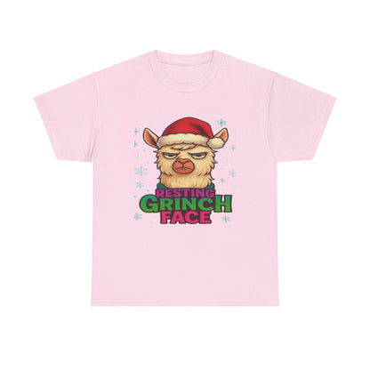 Grumpy Llama Face Christmas Tee