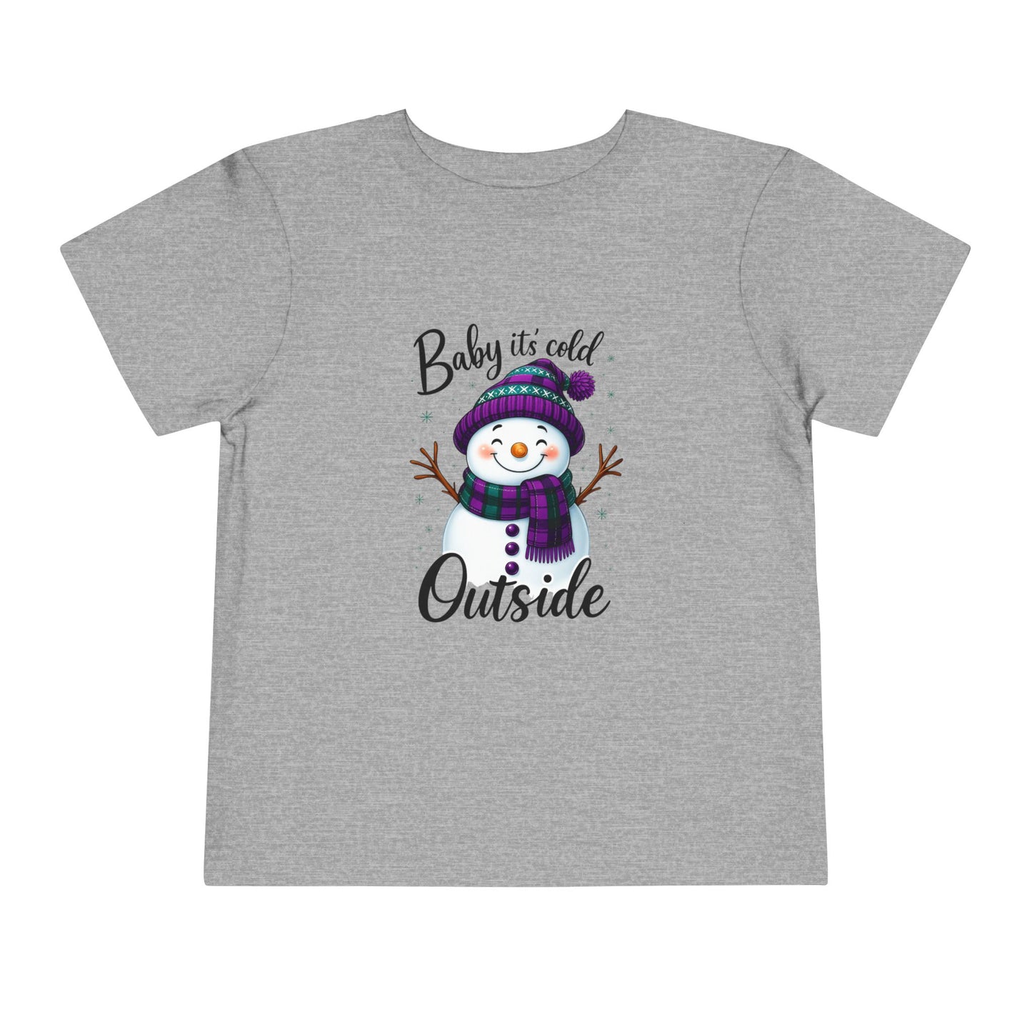 Baby It's Cold Outside Snowman Toddler Christmas Tee