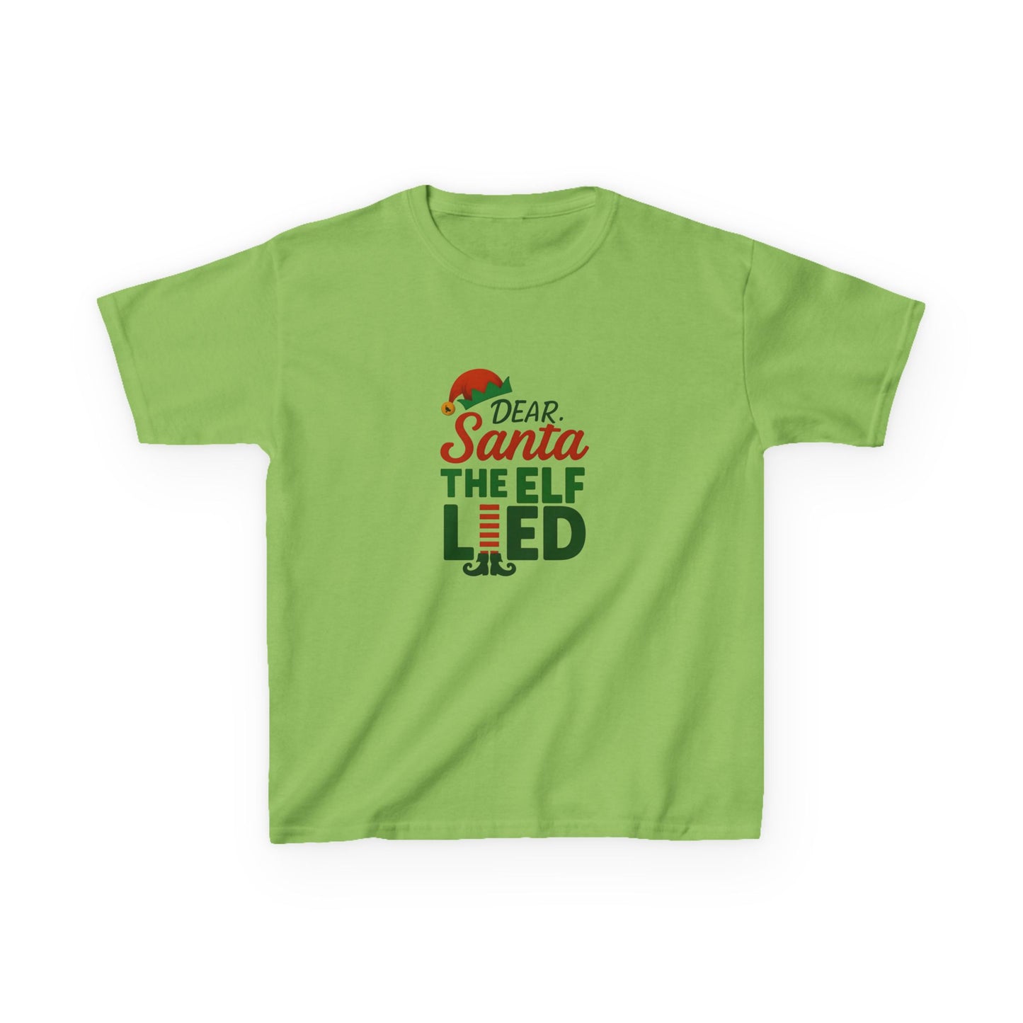 Dear Santa, The Elf Lied! Kids' Christmas Tee