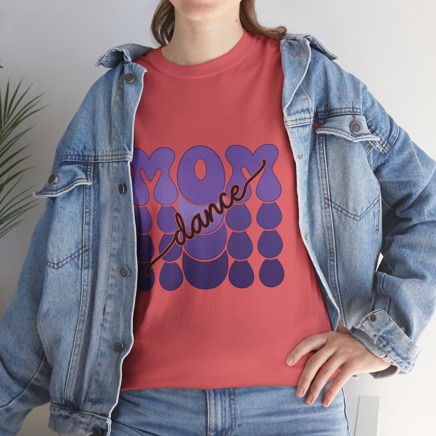 MOM Dance – Purple Letter Stage Spirit Tee