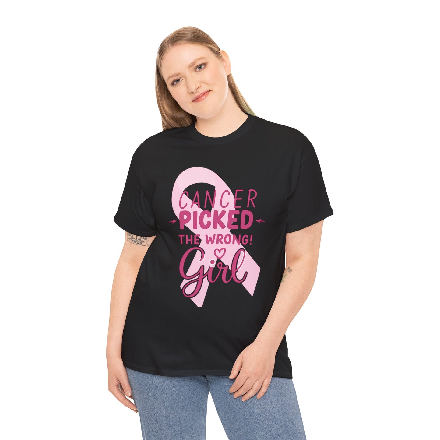 Cancer: The Wrong Picked Girl - Pink Ribbon Tee