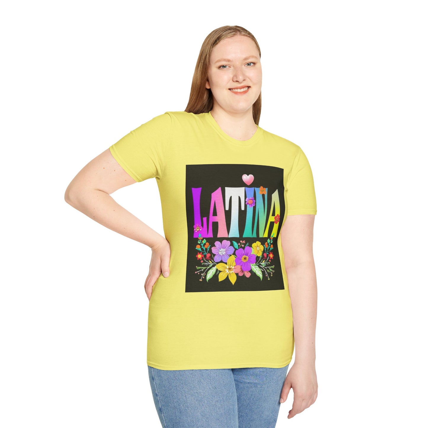 Colorful Latina Floral T-Shirt, Unisex Tee, Pride Shirt, Floral Graphic Tee, Gift for Her, Summer Style, Celebration Shirt