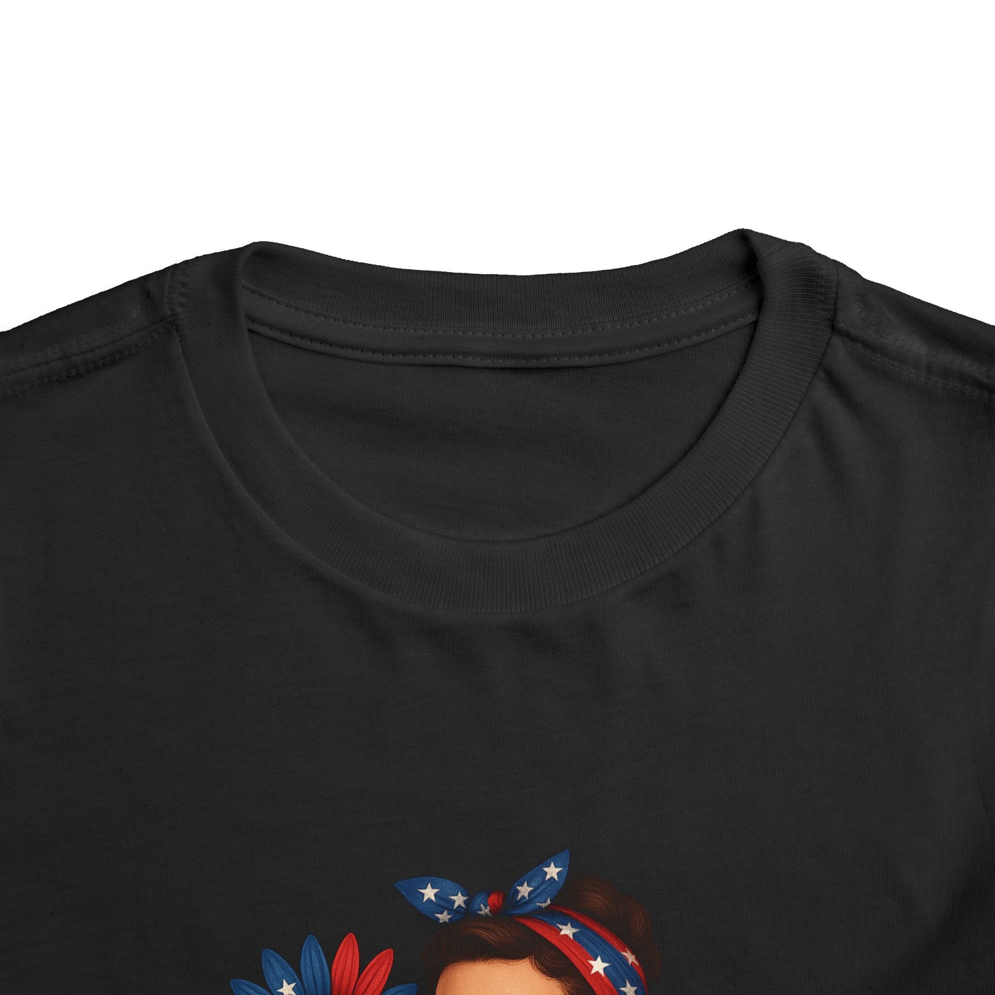Toddler Tee All American Girl Patriotic Floral Shirt