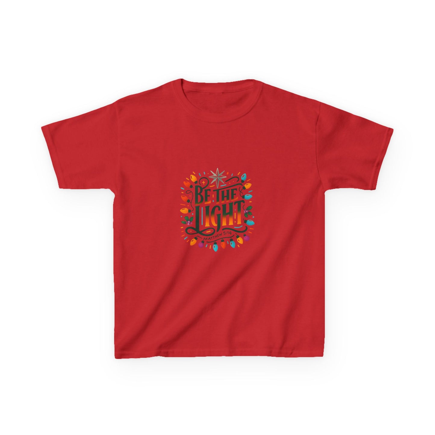 Be the Light Christmas Dinosaur Kids Tee