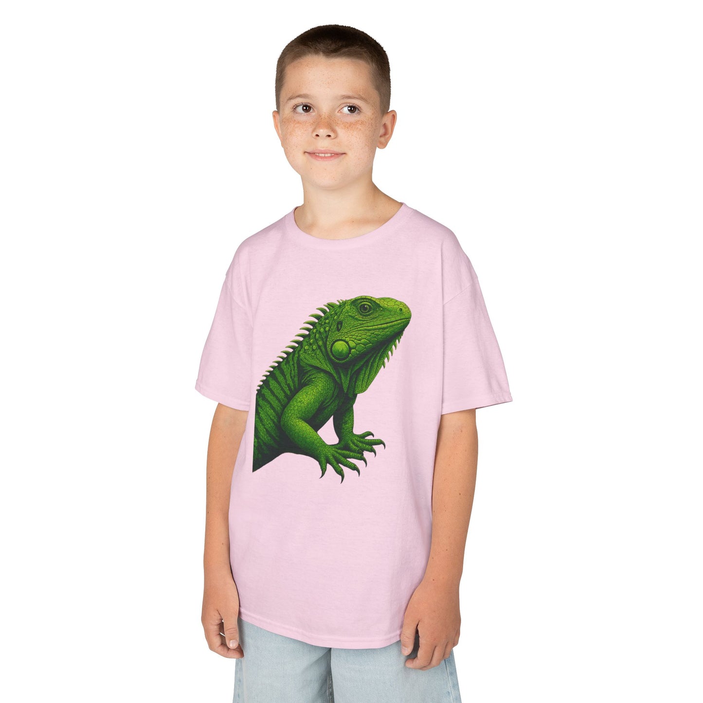 Green Iguana Kids Tee - Fun Shirt for Nature Lovers, Birthday Gift, Summer Wear, Animal Lovers, Eco-Friendly Clothing