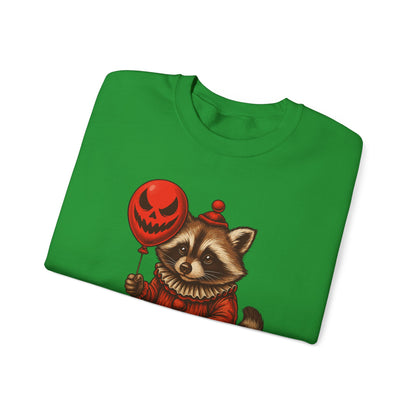 Creepy Clown Raccoon Halloween Sweatshirt