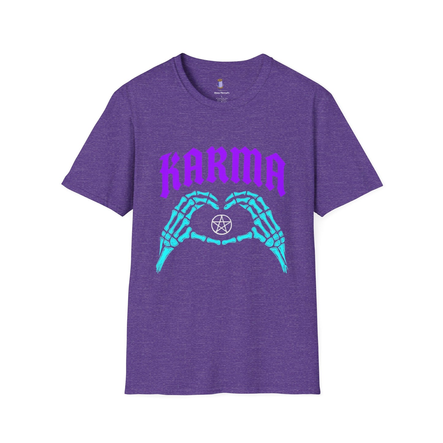 Karma Skeleton Hands T-Shirt, Unisex Graphic Tee, Halloween Costume, Spooky Gift, Alternative Apparel, Casual Wear