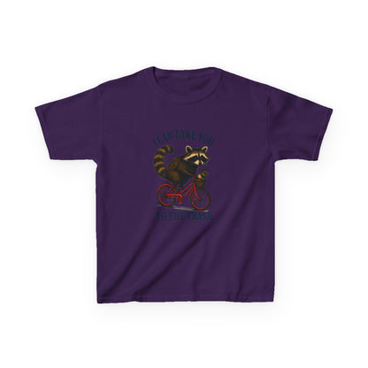 Raccoon Trash Ride Christmas Kids Tee