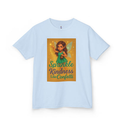 Sparkle Kindness Kids Cotton Tee - Whimsical Fairy Design, Perfect Birthday Gift, Playtime Apparel, Encouraging Message, Kids Fashion