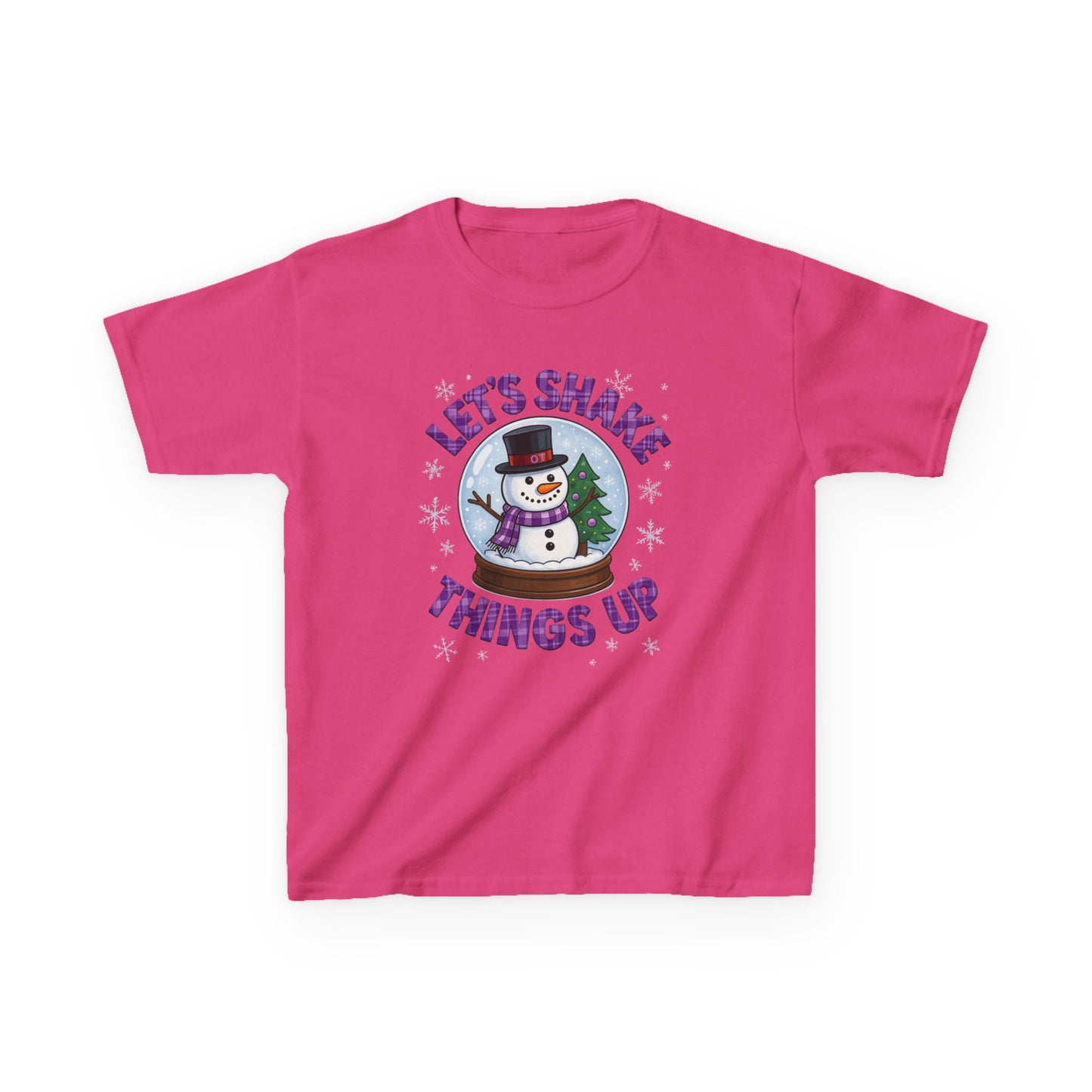 OT Snowman Snow Globe Kids Christmas Tee