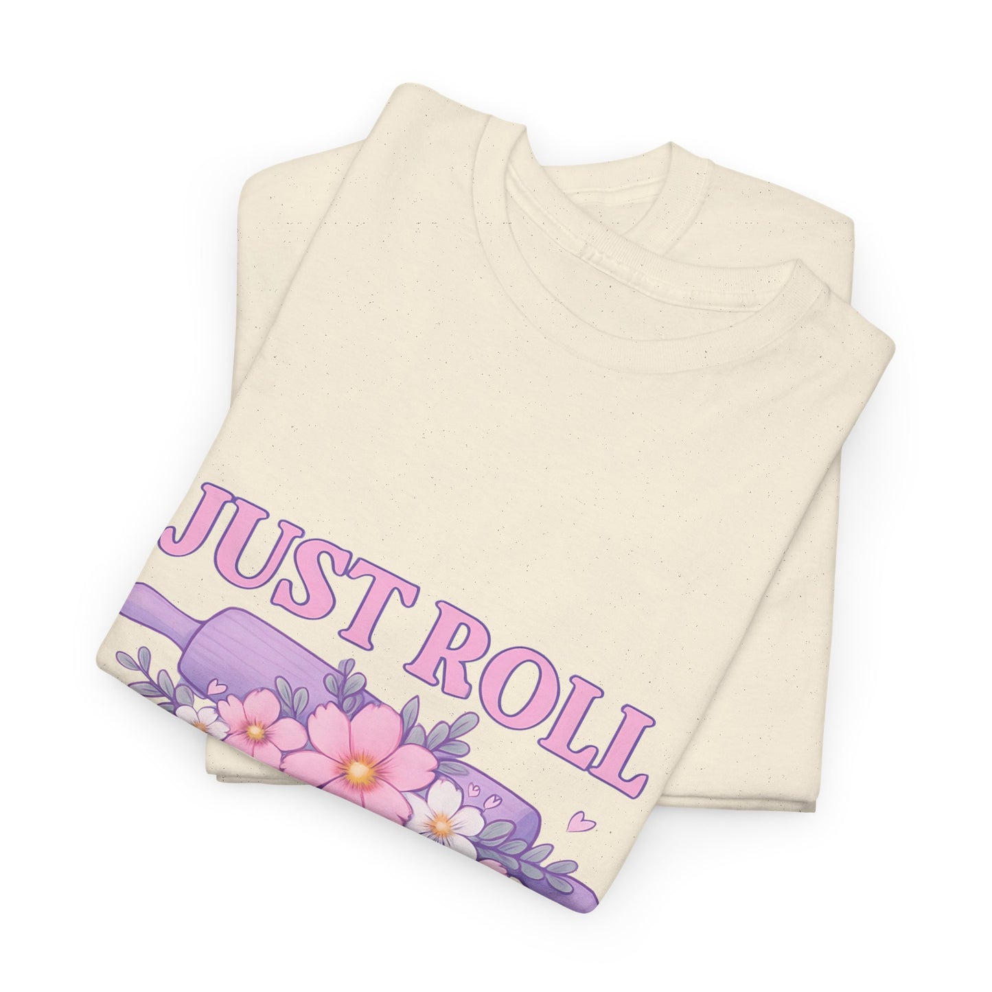 Floral Tee 'Just Roll With It'